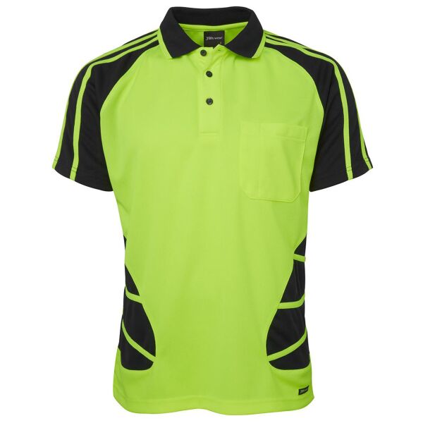 JB's wear JB's Mens Hi Vis S/S Spider Polo 6HSP JB's Mens Hi Vis S/S Spider Polo Thumbnail