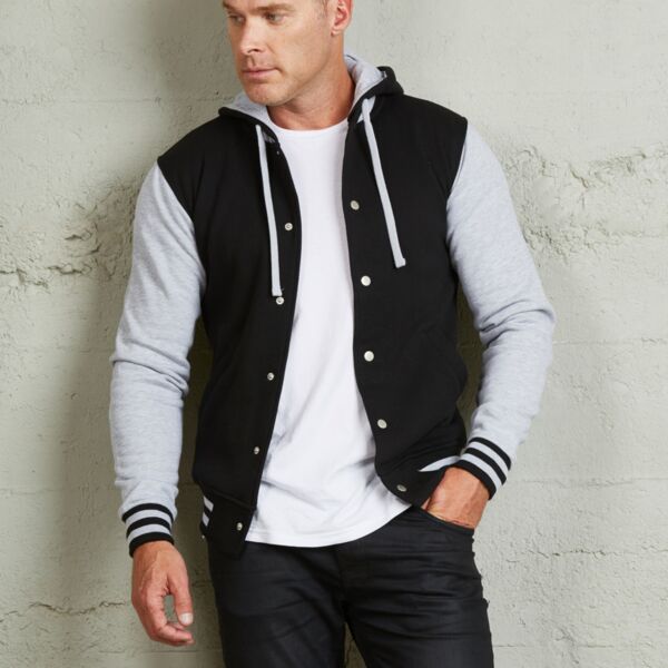 Cloke Cloke Hooded Letterman Jacket HLM Cloke Hooded Letterman Jacket Thumbnail