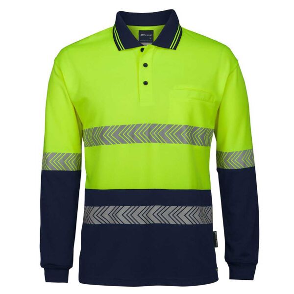 JB's wear JB's Hi Vis Longsleeve Segmented Tape Polo 6HLST JB's Hi Vis Longsleeve Segmented Tape Polo Thumbnail