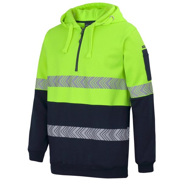 JB's wear JB's Hi Vis (D+N) Half Zip Segmented Tape Hoodie 6HZSH JB's Hi Vis (D+N) Half Zip Segmented Tape Hoodie Thumbnail