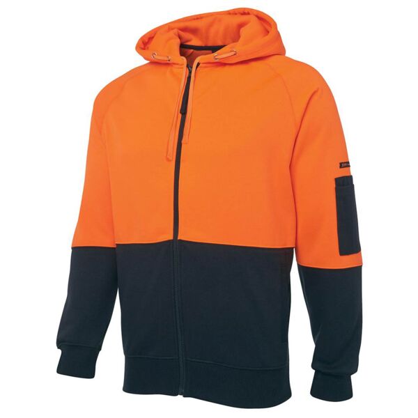 JB's wear JB's Hi Vis Full Zip Fleecy Hoodie 6HVH JB's Hi Vis Full Zip Fleecy Hoodie Thumbnail