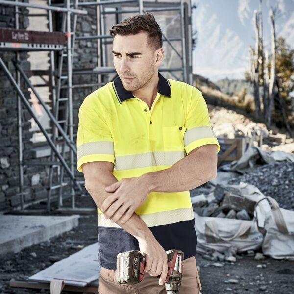 Syzmik Syzmik Unisex Hi Vis Segmented Tape Short Sleeve Polo ZH535 Syzmik Unisex Hi Vis Segmented Tape Short Sleeve Polo Thumbnail