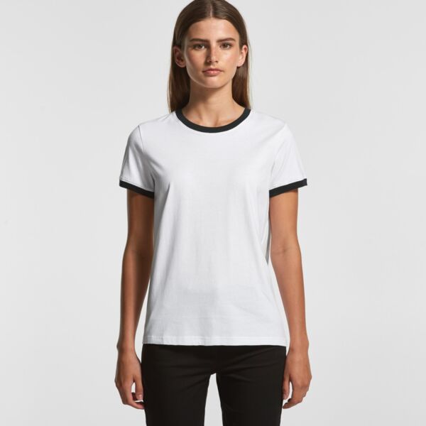 AS Colour AS Colour Womens Ringer Tee 4053 AS Colour Womens Ringer Tee Thumbnail