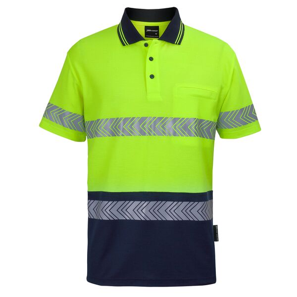 JB's wear JB's Hi Vis (D+N) Cotton Back S/S Segmented Tape Polo 6HMSS JB's Hi Vis (D+N) Cotton Back S/S Segmented Tape Polo Thumbnail