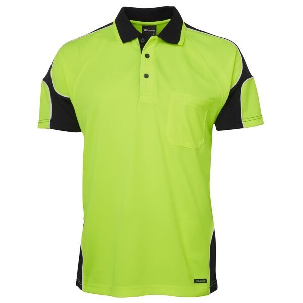 JB's wear JB's Hi Vis S/S Arm Panel Polo 6AP4S JB's Hi Vis S/S Arm Panel Polo Thumbnail