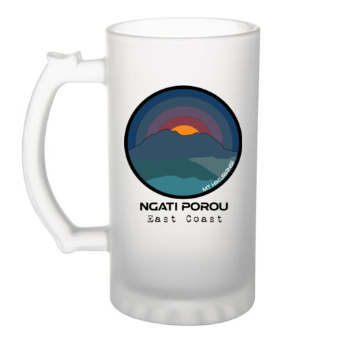 MT HIKURANGI - Frosted Glass Beer Mug Thumbnail