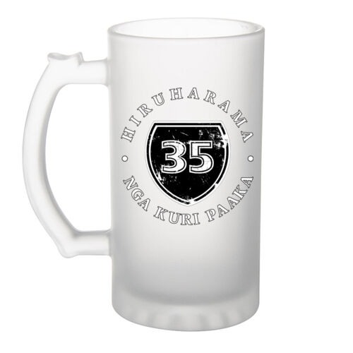 HIRUHARAMA (Distressed) 1.0 - Frosted Glass Beer Mug Thumbnail
