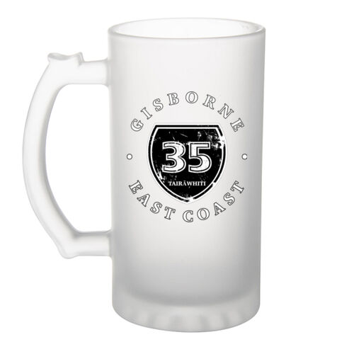 GISBORNE (DISTRESSED) 1.0 - Frosted Glass Beer Mug Thumbnail