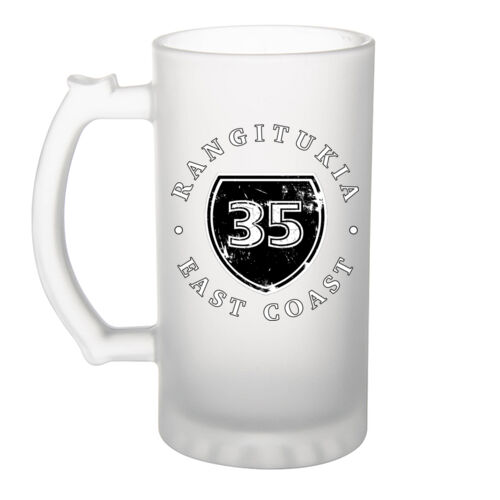 RANGITUKIA (Distressed) 1.0 - Frosted Glass Beer Mug Thumbnail