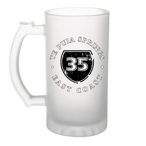 TE PUIA SPRINGS (Distressed) 1.0 - Frosted Glass Beer Mug Thumbnail