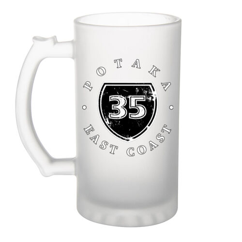 POTAKA EASTCOAST (Distressed) 1.0 - Frosted Glass Beer Mug Thumbnail