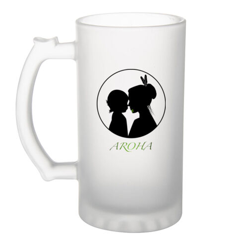 AROHA - Frosted Glass Beer Mug Thumbnail