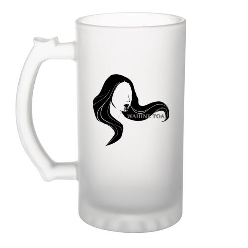 WAHINE TOA - Frosted Glass Beer Mug Thumbnail