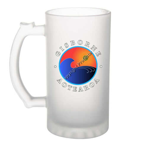 GISBORNE AOTEAROA - Frosted Glass Beer Mug Thumbnail