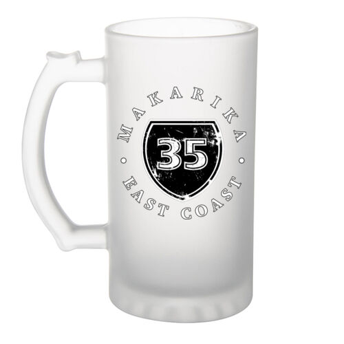 MAKARIKA (Distressed) 1.0 - Frosted Glass Beer Mug Thumbnail