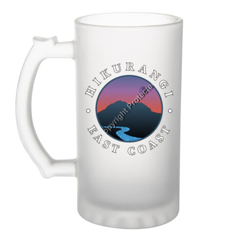 HIKURANGI E.C - Frosted Glass Beer Mug Thumbnail