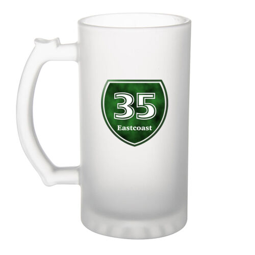 EASTCOAST 35 POUNAMU - Frosted Glass Beer Mug Thumbnail