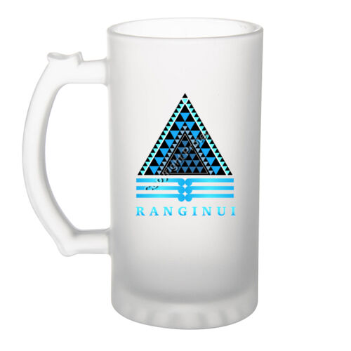 RANGINUI - Frosted Glass Beer Mug Thumbnail