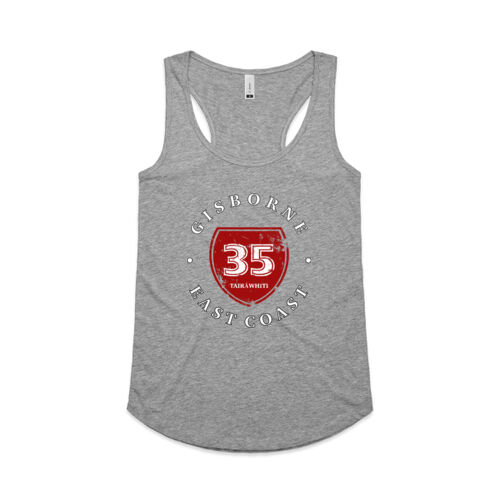 GISBORNE 35 - AS Colour Womens Yes Racerback Singlet Thumbnail