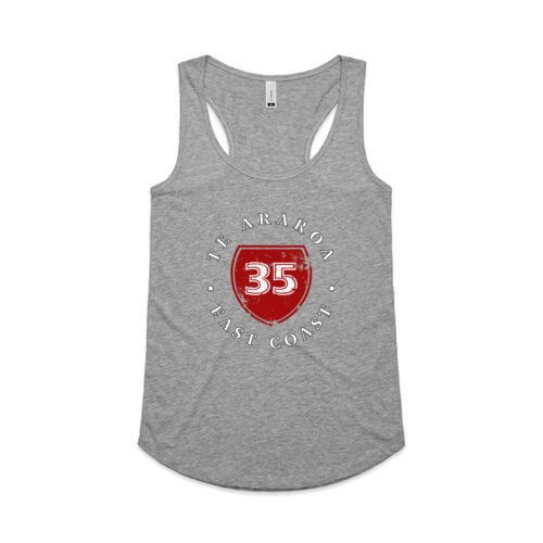 TE ARAROA 35 - AS Colour Womens Yes Racerback Singlet Thumbnail