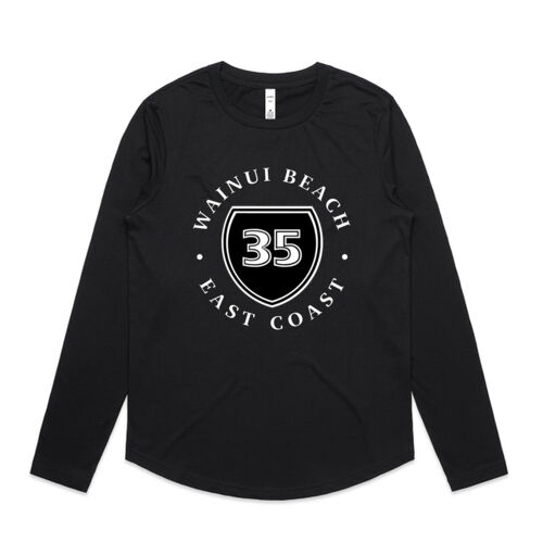 WAINUI BEACH 3.0 - AS Colour Womens Curve Longsleeve Tee Thumbnail