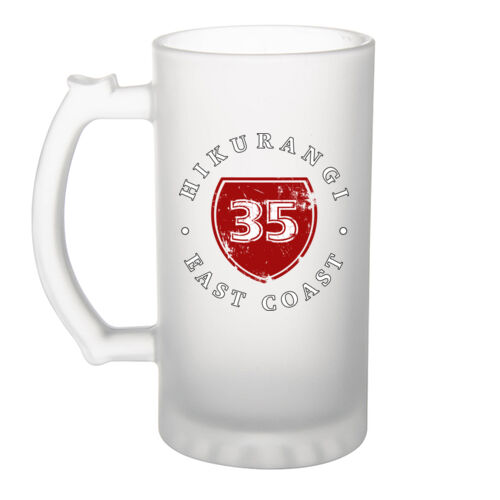 HIKURANGI (Distressed) 2.0 - Frosted Glass Beer Mug Thumbnail