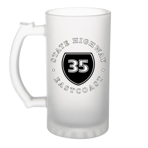 STATE HIGHWAY 3.0 - Frosted Glass Beer Mug Thumbnail