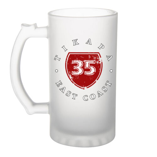 TIKAPA (Distressed) 2.0 - Frosted Glass Beer Mug Thumbnail