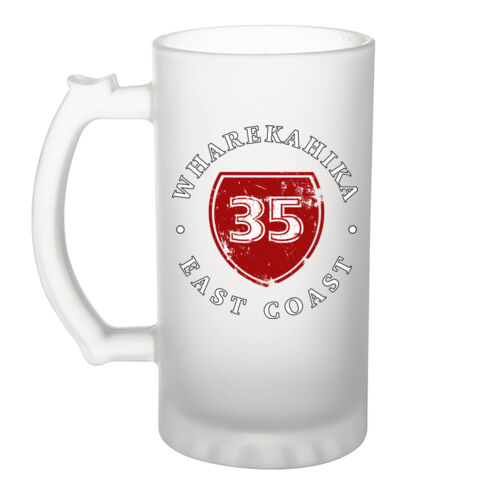 WHAREKAHIKA (Distressed) 2.0 - Frosted Glass Beer Mug Thumbnail