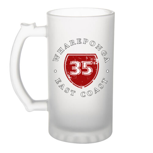 WHAREPONGA (Distressed) 2.0 - Frosted Glass Beer Mug Thumbnail