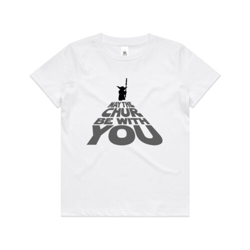 MAY THE CHUR BE WITH YOU - AS Colour Kids Youth T shirt Thumbnail