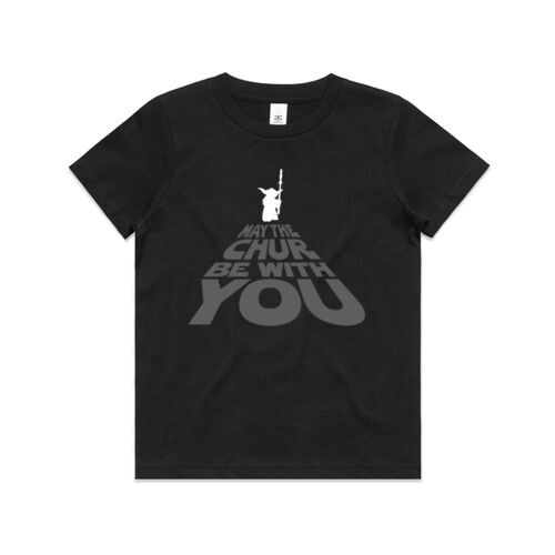 MAY THE CHUR BE WITH YOU - AS Colour Kids Youth T shirt Thumbnail