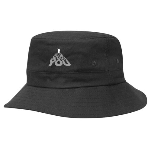 MAY THE CHUR BE WITH YOU - Kids Twill Bucket Hat w/Toggle Thumbnail
