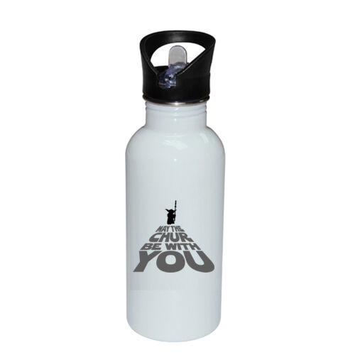 MAY THE CHUR BE WITH YOU - Stainless Bottle with Straw Top Thumbnail