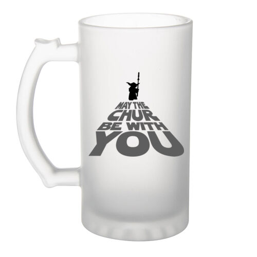 MAY THE CHUR BE WITH YOU - Frosted Glass Beer Mug Thumbnail