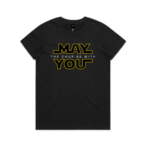 MAY THE CHUR BE WITH YOU - AS Colour Womens Maple Tee Thumbnail