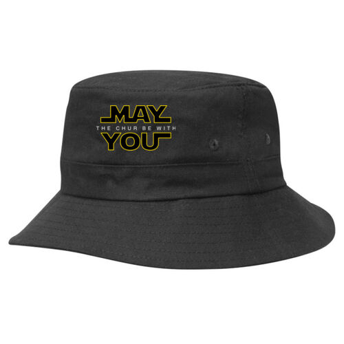 MAY THE CHUR BE WITH YOU - Kids Twill Bucket Hat w/Toggle Thumbnail