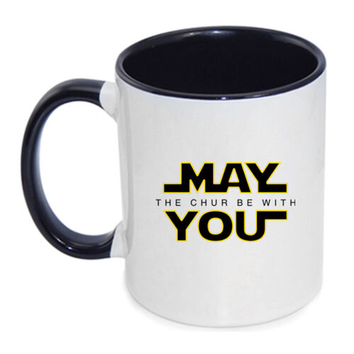 MAY THE CHUR BE WITH YOU - Inner Coloured Mug Thumbnail