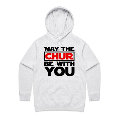 MAY THE CHUR BE WITH YOU - AS Colour Womens Supply Hood Thumbnail