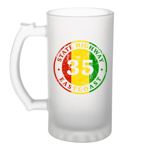 SH35 RASTA - Frosted Glass Beer Mug Thumbnail