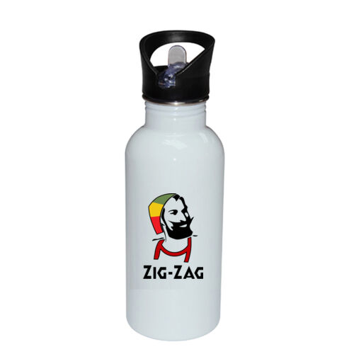 ZIG ZAG RASTA MAN - Stainless Bottle with Straw Top Thumbnail