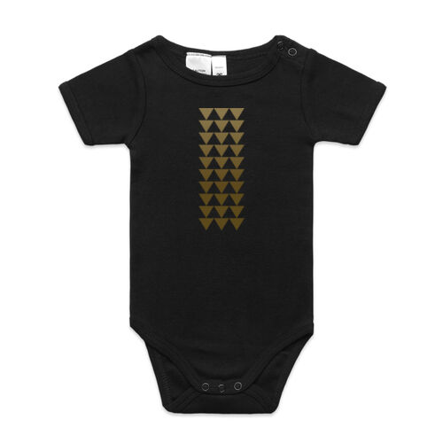 Niho Taniwha (Gold) - AS Colour Organic Infant Mini-Me One-Piece Thumbnail