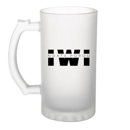 NGATI POROU IWI - Frosted Glass Beer Mug Thumbnail