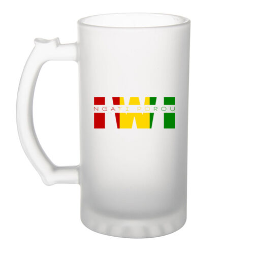 NGATI POROU IWI RASTA - Frosted Glass Beer Mug Thumbnail