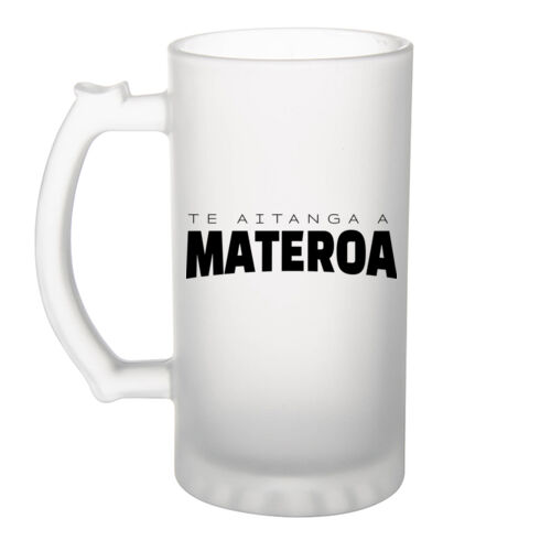 TE AITANGA-A-MATEROA - Frosted Glass Beer Mug Thumbnail