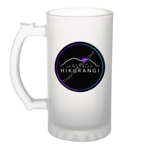 MAUNGA HIKURANGI - Frosted Glass Beer Mug Thumbnail