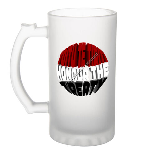 TOITŪ TE TIRITI - Frosted Glass Beer Mug Thumbnail