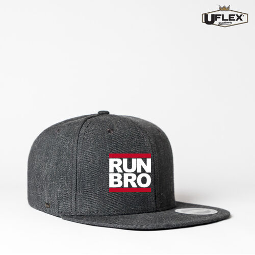 RUN BRO - U Flex Snap Back Flat Peak Cap Thumbnail
