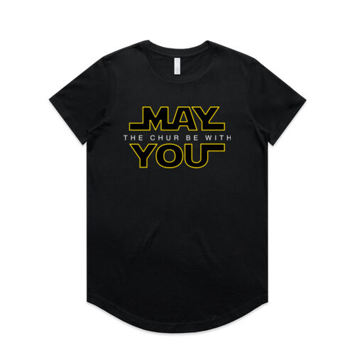 MAY THE CHUR BE WITH YOU - AS Colour Womens Maple Curve Tee Thumbnail