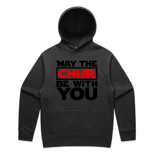 MAY THE CHUR BE WITH YOU - AS Colour Mens Relax Faded Hood Thumbnail